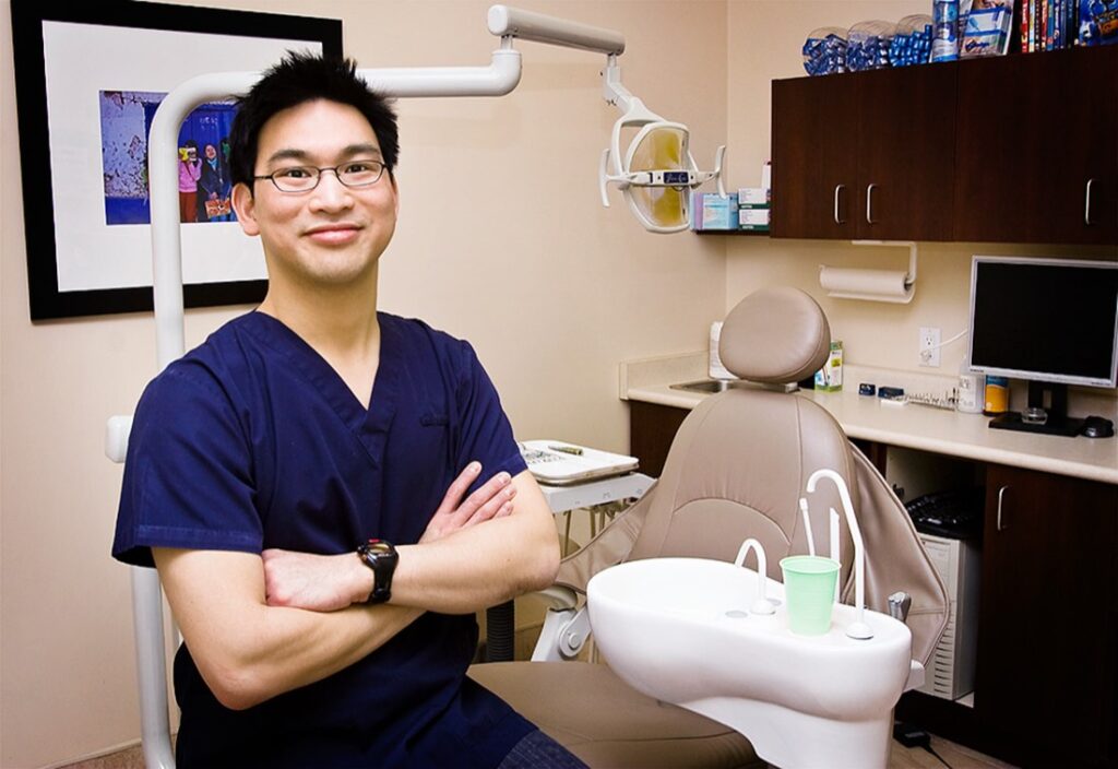Dr. Erwin Chan in the treatment room